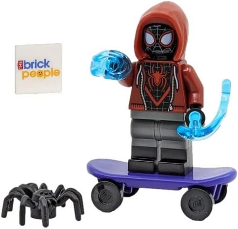 LEGO Superheroes Spider-Man: Miles Morales Minifigure with Skateboard and Web Blasts in Kuwait