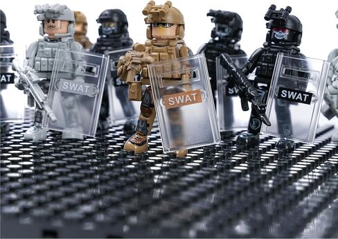 12PCS Military SWAT Building Blocks Minifigures Set, Special Forces Soldier Figures with Weapons & Armor, Army Combat Team Toys for Kids, Gift for Boys in Kuwait