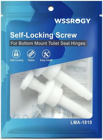 Toilet Seat Parts Including Screw and Nut for Top Mount Toilet Seat Hinges, White Plastic in Kuwait