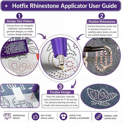 Hotfix Rhinestone Applicator Kit for Clothes, Bedazzler Tool, 7380 Crystals in Saudi Arabia
