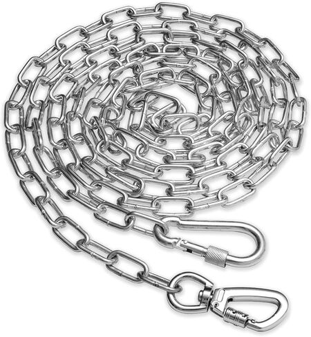 Heavy Duty Dog Chain for Yard-40FT Metal Dog Chain Leash Chew Proof,Long Dog Lead for Outside with Strong Swivel Hook,Outdoor Dog Runner for Camping,Dog Tie Out Cable for Small Medium Dog up to 90LBS in Kuwait