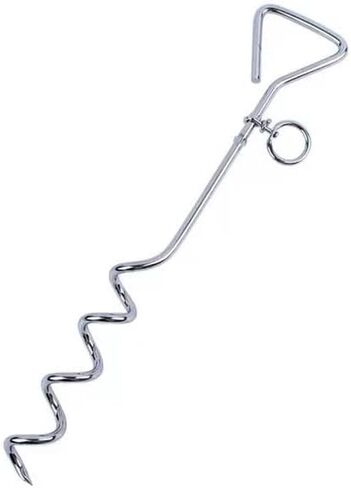 Dog Yard Stake, Heavy Duty Dog Anchor, 120lbs Safe Working Load, Rust-Resistant Tie-Out Leash Stake for Yard, Garden, Park, and Camping Use in Saudi Arabia
