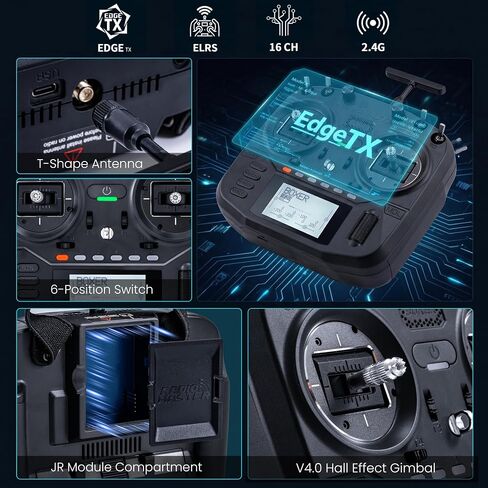 Radiomaster Boxer Remote Controller, 16ch Hall Gimbals ELRS Transmitters with Carrying Case for Fixed-Wing Aircraft/RC Helicopters/FPV Drones/RC Cars/Boats, Mode 2 in Kuwait