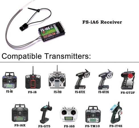 YoungRC FS-iA6 Receiver 2.4G 6CH Remote Control Receiver, Double Antenna in Kuwait