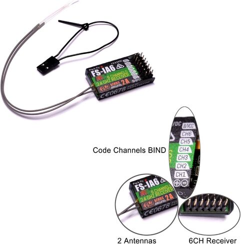 YoungRC FS-iA6 Receiver 2.4G 6CH Remote Control Receiver, Double Antenna in Kuwait
