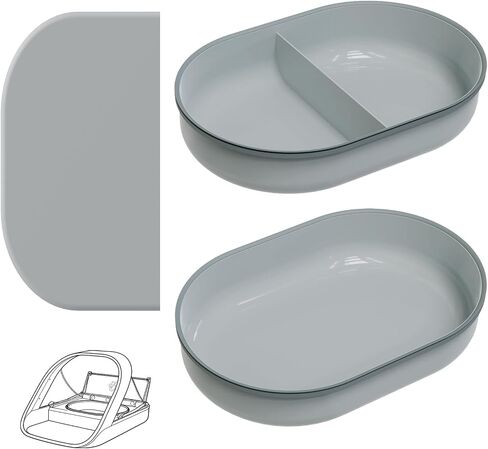 2 Pcs Plastic Bowls for Automatic Microchip Cat & Pet Feeder in Kuwait
