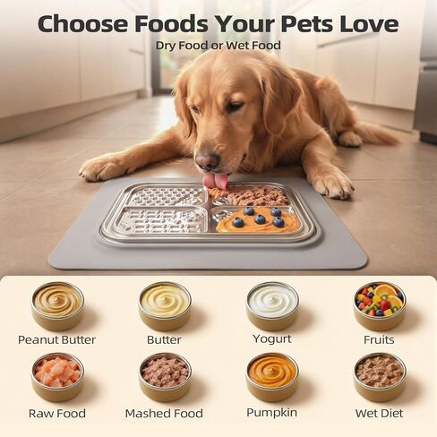 Food Grade Stainless Steel Lick Mat for Dogs, Cat Slow Feeder Mat in Kuwait