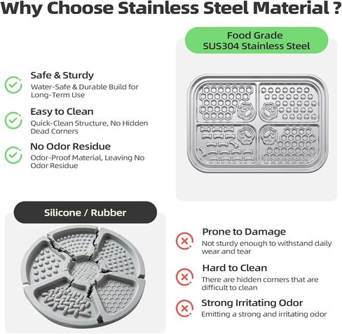 Food Grade Stainless Steel Lick Mat for Dogs, Cat Slow Feeder Mat in Kuwait