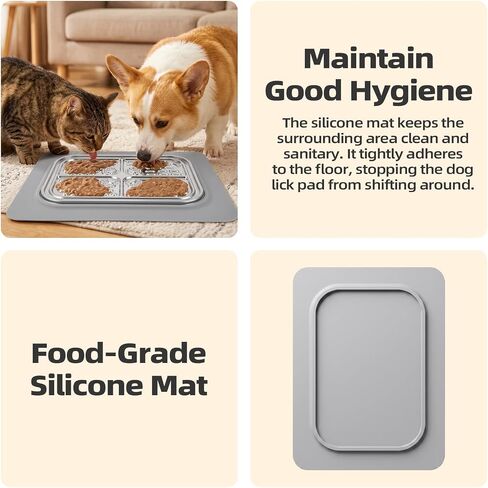Food Grade Stainless Steel Lick Mat for Dogs, Cat Slow Feeder Mat in Kuwait