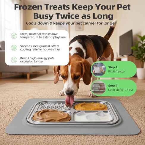 Food Grade Stainless Steel Lick Mat for Dogs, Cat Slow Feeder Mat in Kuwait