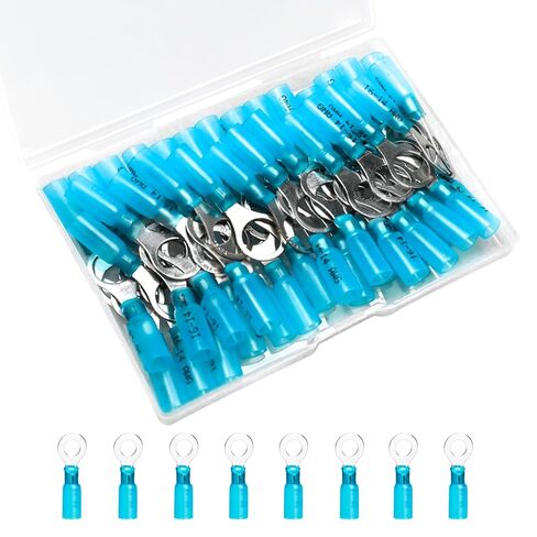220 PCS Heat Shrink Wire Connectors, 22-10 AWG Ring Terminals Waterproof, 22-10 AWG Wire Terminals Marine Automotive for #10 1/4" 5/16" 3/8" Stud in Kuwait