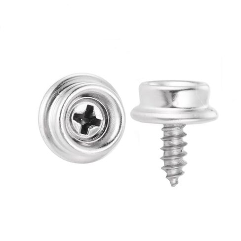 Stainless Steel Screws Marine Grade Boat Snaps for Boat Cover, Snap Screw Stud, Canvas Snaps 3/8"Socket with Stainless Steel5/8"Screw, Made of high-Quality Materials, for Saltwater Environments-24pcs in Kuwait