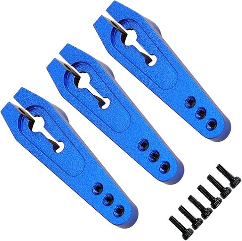 3pcs Aluminum 25T Servo Arms M2 Thread Metal 25 Teeth Steering Servo Horn Compatible with Futaba Savox Power HD HSP Servo Motors (Red) in Saudi Arabia