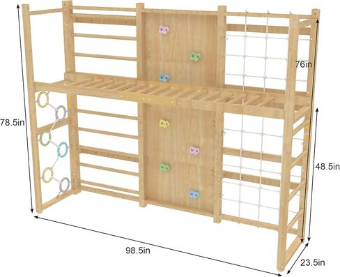 Monkey Bar Attachment – for 79 Inch Modular Walnut Swedish Ladder in Saudi Arabia