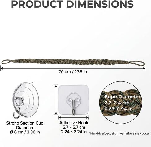 Snake Climbing Rope for Reptile Tank, 2 Pack with 4 Suction Cups in Kuwait