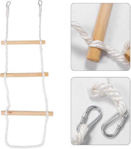PRETYZOOM Rope Ladder for Bunk Beds and Playground Hanging Rope Ladder for Kids Climbing Easy to Install Bunk Bed Accessory for Home School Dormitory Tree House Use in Kuwait