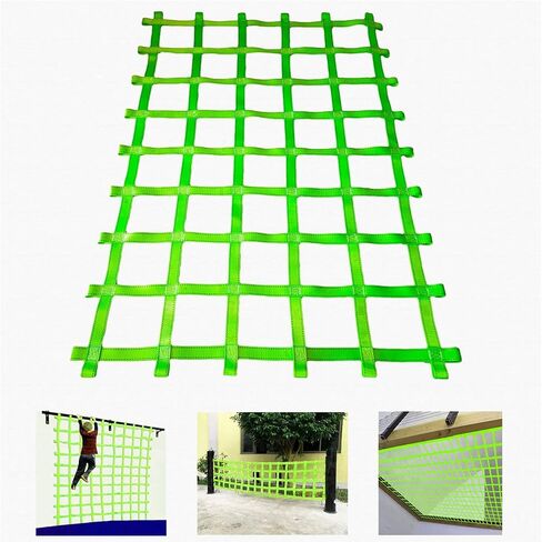 Custom Netting,Playground Rope Cargo Net Climbing Rope Ladder for Treehouse Obstacle Course Accessories Outdoor Play Webbing Kids Hammock Climbing Wall Swinging Bridge Fence,Heavy Duty in Kuwait