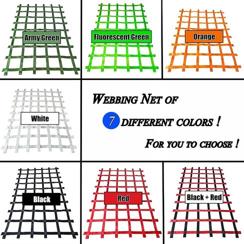 Custom Netting,Playground Rope Cargo Net Climbing Rope Ladder for Treehouse Obstacle Course Accessories Outdoor Play Webbing Kids Hammock Climbing Wall Swinging Bridge Fence,Heavy Duty in Kuwait