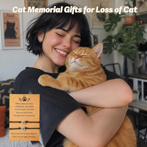 Pet Memorial Gifts Bereavement Loss of Dog Cat Paw Print Bracelets for 2 in Kuwait