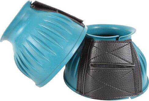 Cashel Rubber Horse Bell Boots Teal L in Kuwait