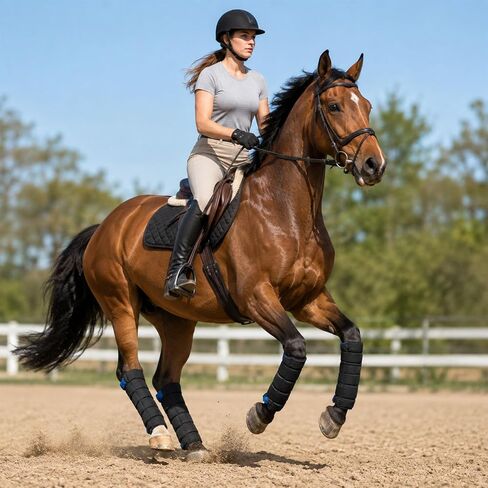 LOVIVO 2 Pack Reusable Gel Horse Ice Boots, Adjustable 4 Leg Cooling Wraps in Kuwait