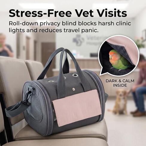 Foldable Bird Carrier with Sunshade, Travel Parrot Carrier for Vet Visit in Kuwait