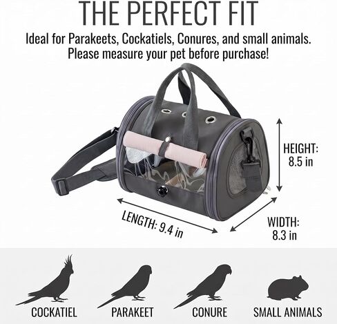 Foldable Bird Carrier with Sunshade, Travel Parrot Carrier for Vet Visit in Kuwait