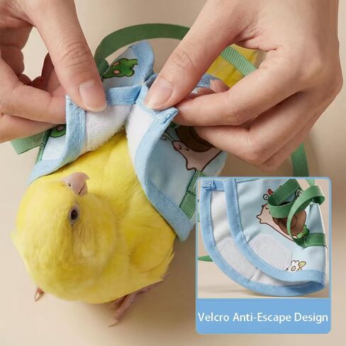 Ouliget Parrot Sling Carrier Bag, Portable Handheld Bird Travel Vests Bag, Escape-Proof Outdoor Walking Bird Pouch for Small Medium Size Parrot Parakeet Budgies,Medium in Kuwait