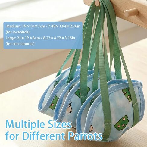 Ouliget Parrot Sling Carrier Bag, Portable Handheld Bird Travel Vests Bag, Escape-Proof Outdoor Walking Bird Pouch for Small Medium Size Parrot Parakeet Budgies,Medium in Kuwait