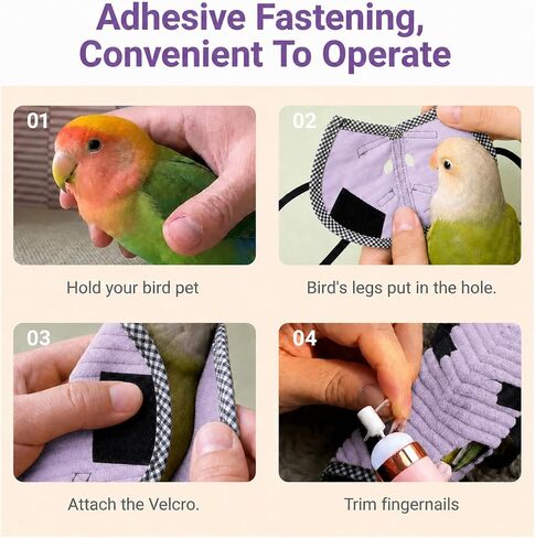 Parrot Outdoor Walking Bag, Escape-Proof Bird Carrier for Small to Large Birds, Secure Outdoor Bird Cage with Anti-Escape Design Structure （Purple XL） in Kuwait