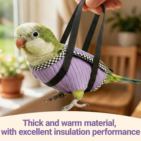 Parrot Outdoor Walking Bag, Escape-Proof Bird Carrier for Small to Large Birds, Secure Outdoor Bird Cage with Anti-Escape Design Structure （Purple XL） in Kuwait