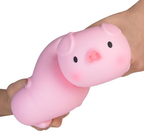ORB Easy Sqweezy Snugglies Jumbo Squishy Pig - Stretch, Squeeze, Snuggle This Big, Fun, Slow Rising and Extra Soft Toy Pet Pig for Stress Relief - Stretchy and Squishy Fidget Toy for Kids and Adults in Kuwait