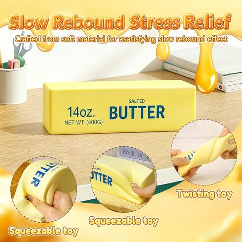 10in Giant Butter Squishy Shaving Cream Filled, Jumbo Big Butters Squeeze in Kuwait