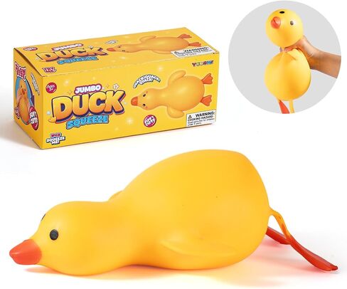 Jumbo Duck Squishy Toy, Giant Realistic Duck Squishy, Super Soft Slow Rising Moldable Stress Ball, Sensory Fidget Toy for Anxiety Relief, Party Favor for Kids & Adults, Stress Relief Desk Toy in Kuwait