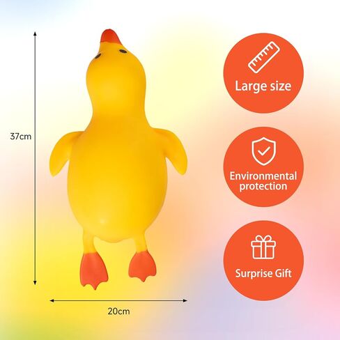 Jumbo Duck Squishy Toy, Giant Realistic Duck Squishy, Super Soft Slow Rising Moldable Stress Ball, Sensory Fidget Toy for Anxiety Relief, Party Favor for Kids & Adults, Stress Relief Desk Toy in Kuwait