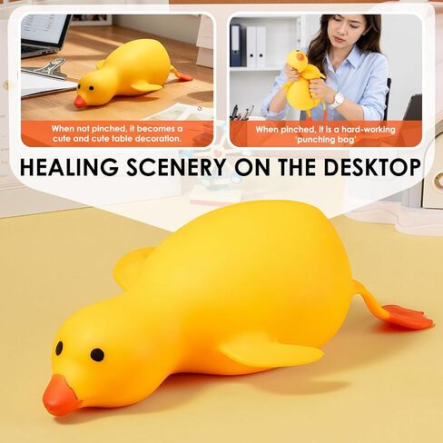 Jumbo Duck Squishy Toy, Giant Realistic Duck Squishy, Super Soft Slow Rising Moldable Stress Ball, Sensory Fidget Toy for Anxiety Relief, Party Favor for Kids & Adults, Stress Relief Desk Toy in Kuwait