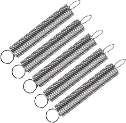 زنبرك تمديد METALLIXITY (0.8x8x30 مم/0.04 بوصة × 0.32 بوصة × 1.19 بوصة) 5 قطع، سلك زنبركي شد من الفولاذ المقاوم للصدأ 304 - لآلات بناء إصلاح المنزل in Kuwait