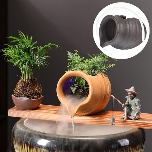Ceramic Decorative Waterfall Jar Fountain for Aquarium and Garden Decor in Kuwait