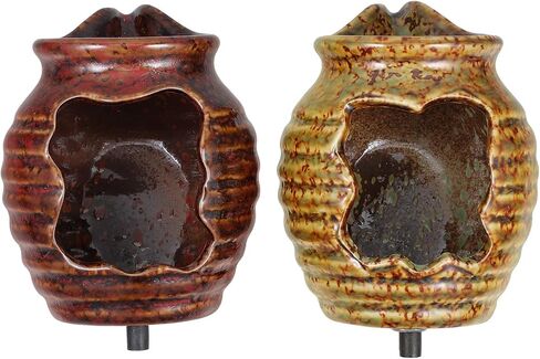 2pcs Ceramic Mini Fish Tank Jar Fountain Indoor Waterfall Garden Decor in Kuwait