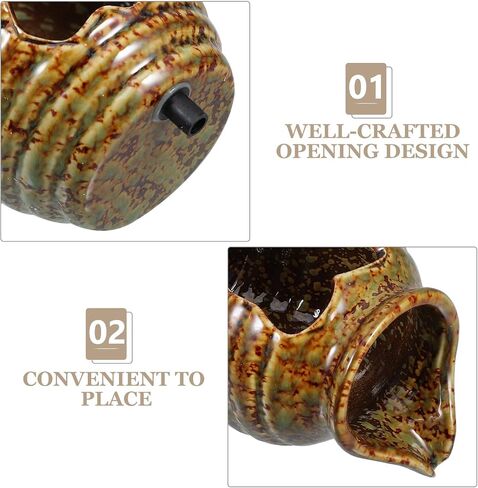 2pcs Ceramic Mini Fish Tank Jar Fountain Indoor Waterfall Garden Decor in Kuwait
