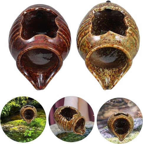 2pcs Ceramic Jar Fountain Waterfall Tabletop Garden Decor Aquarium in Kuwait