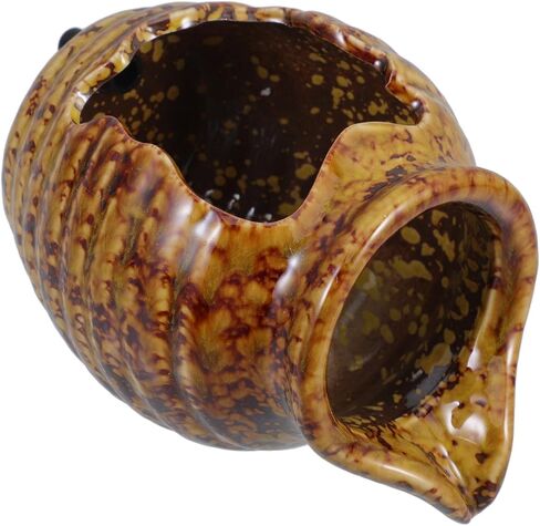 Ceramic Waterfall Jar Aquarium Ornament Relaxing Flow Open Design in Kuwait