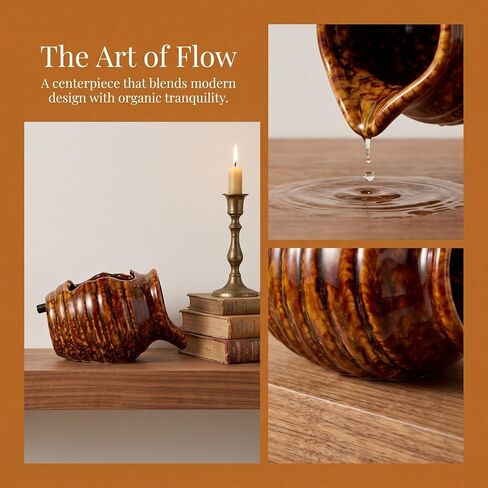 Ceramic Jar Fish Tank Waterfall Fountain Decor with Water Circulation in Kuwait