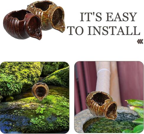 2pcs Ceramic Mini Fish Tank Waterfall Jar Fountain in Kuwait