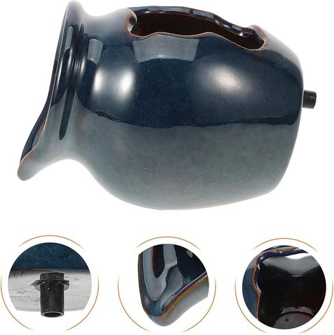Ceramic Fish Tank Fountain Decorative Waterfall Jar Blue Garden Decor in Saudi Arabia