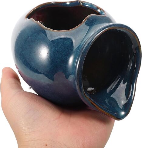 Ceramic Fish Tank Fountain Decorative Waterfall Jar Blue Garden Decor in Saudi Arabia