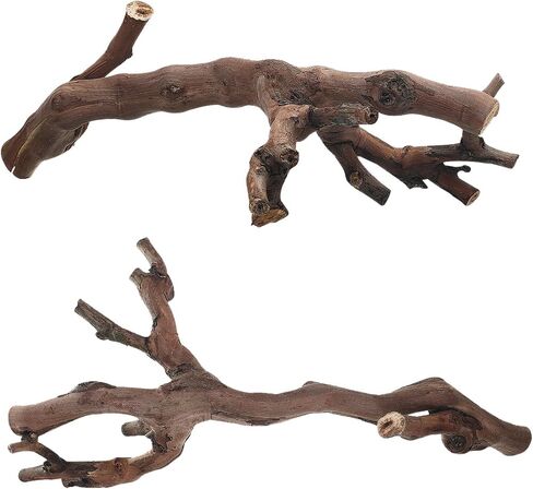 YARNOW 2pcs Branches for Reptiles: Reptile Wood Natural Branches - Bearded Dragon Tree Climbing Accessory Vivarium Habitat - Terrarium Tank Decor Accessories in Saudi Arabia