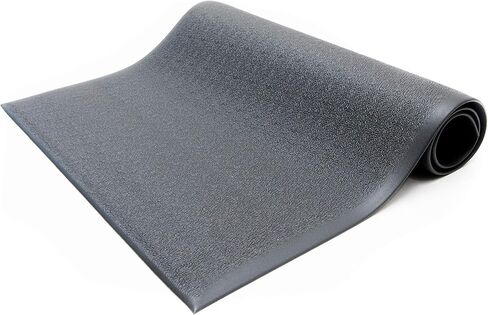 Bertech Anti-Fatigue Floor Mat, 3 Feet x 5 Feet x 3/8 Inch Thick, Textured Pattern Top, Bevelled on All Sides, Black, Made in USA - AFTX38-3x5BLKBEV in Kuwait