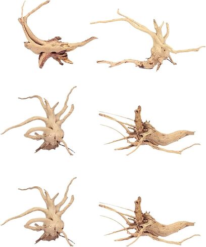 UKCOCO 6pcs Driftwood Pieces for Aquarium Aquascaping, 4-6" in Kuwait