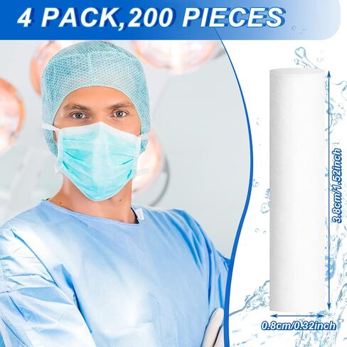 Dental Gauze Rolls, Cottons Pads for Dentists Flexible Dental Cotton Rolls Good Absorbent Cotton Nose Plugs Dental Cotton Swabs for Kids, Adults Nosebleed, Mouth Gauze Accessories, 1.5 Inch (500 Pcs) in Kuwait